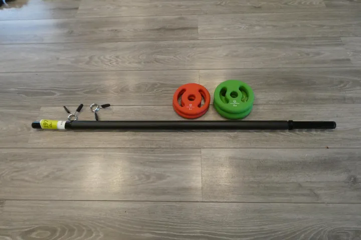 #DoYourFitness Langhantelstange-Set mit 3x Hantelscheiben (1/2 kg) & Verschlüssen